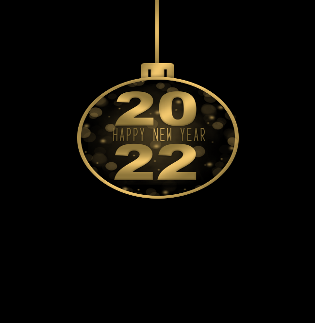 bombka z napisem happy new year 20 -22 na nawy rok